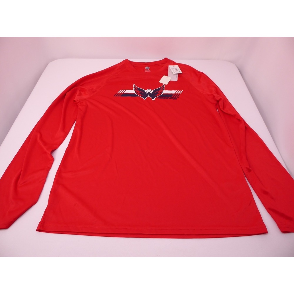 NWT NHL Washington Capitals Mens Medium 38/40 Red Athletic Long Sleeved TShirt